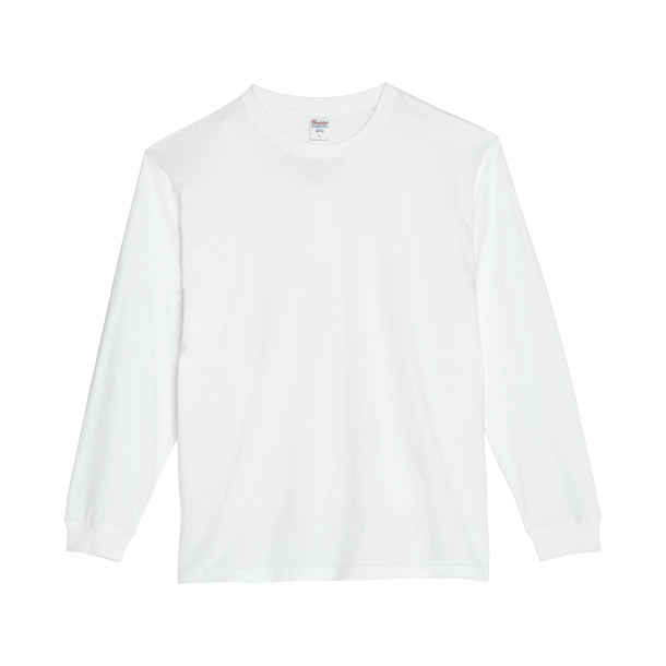 画像1: プリントスター Printstar 00110-CLL ヘビーウェイトLS-Tシャツ +リブ　 ホワイト　XS-XL