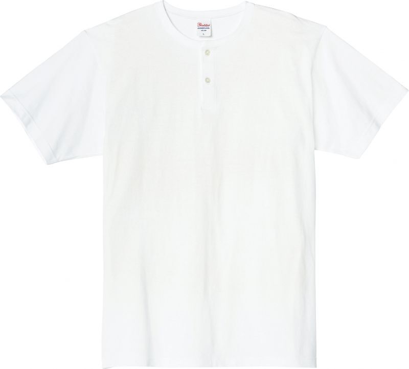 画像1: 在庫限りプリントスター （Printstar） 00104-CHN ヘビーウェイトヘンリーネックTシャツ ホワイト